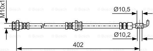 BOSCH 1 987 481 A46 - Гальмівний шланг autocars.com.ua