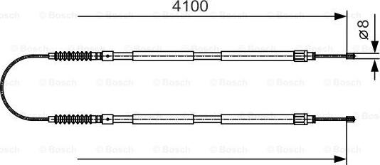 BOSCH 1 987 482 005 - Трос, гальмівна система autocars.com.ua