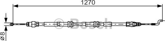 BOSCH 1 987 482 014 - Трос, гальмівна система autocars.com.ua