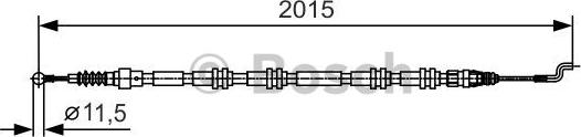 BOSCH 1 987 482 017 - Трос, гальмівна система autocars.com.ua