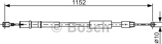 BOSCH 1 987 482 025 - Тросик, cтояночный тормоз autodnr.net