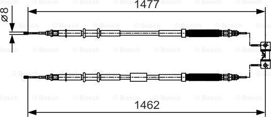 BOSCH 1 987 482 037 - Трос, гальмівна система autocars.com.ua