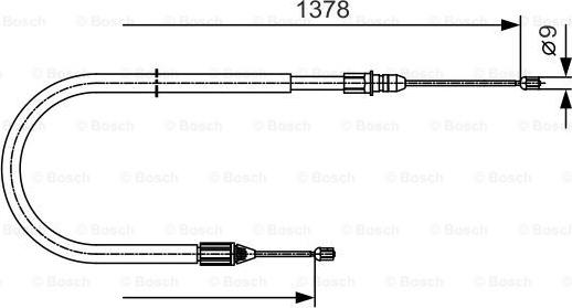 BOSCH 1 987 482 041 - Трос, гальмівна система autocars.com.ua