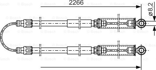 BOSCH 1 987 482 047 - Трос, гальмівна система autocars.com.ua