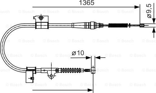 BOSCH 1 987 482 048 - Трос, гальмівна система autocars.com.ua