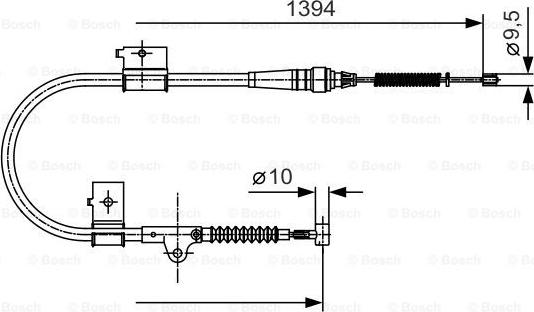 BOSCH 1 987 482 049 - Трос, гальмівна система autocars.com.ua