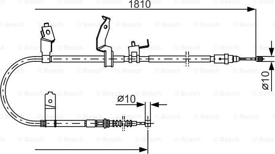 BOSCH 1 987 482 052 - Трос, гальмівна система autocars.com.ua