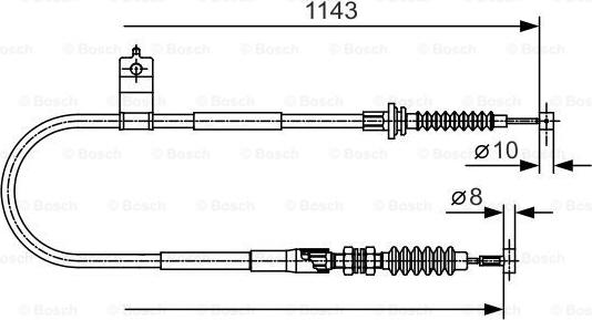 BOSCH 1 987 482 056 - Тросик, cтояночный тормоз avtokuzovplus.com.ua