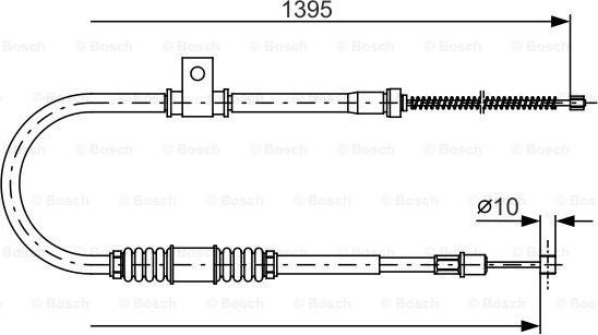 BOSCH 1 987 482 062 - Трос, гальмівна система autocars.com.ua