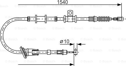 BOSCH 1 987 482 065 - Трос, гальмівна система autocars.com.ua