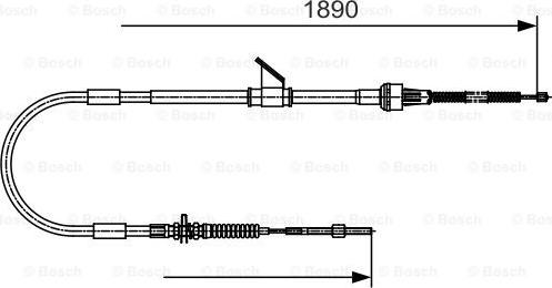 BOSCH 1 987 482 066 - Трос, гальмівна система autocars.com.ua