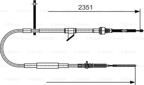 BOSCH 1 987 482 067 - Трос, гальмівна система autocars.com.ua