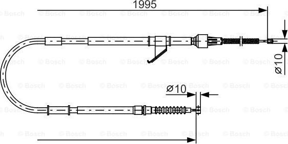BOSCH 1 987 482 069 - Трос, гальмівна система autocars.com.ua