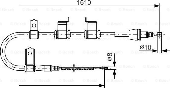 BOSCH 1 987 482 070 - Тросик, cтояночный тормоз avtokuzovplus.com.ua