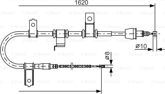 BOSCH 1 987 482 071 - Тросик, cтояночный тормоз avtokuzovplus.com.ua