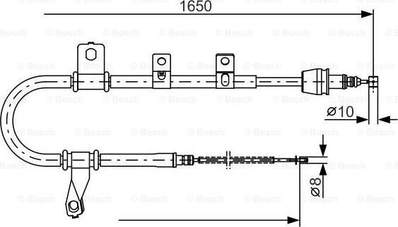 BOSCH 1 987 482 074 - Тросик, cтояночный тормоз avtokuzovplus.com.ua