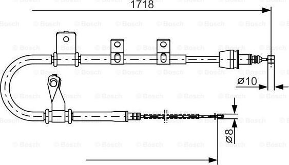 BOSCH 1 987 482 075 - Тросик, cтояночный тормоз avtokuzovplus.com.ua