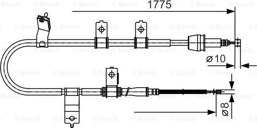 BOSCH 1 987 482 077 - Трос, гальмівна система autocars.com.ua