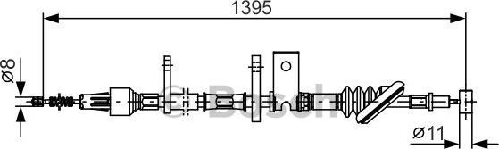 BOSCH 1 987 482 089 - Трос, гальмівна система autocars.com.ua