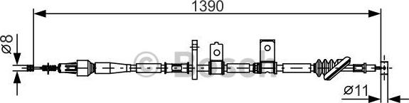 BOSCH 1 987 482 090 - Трос, гальмівна система autocars.com.ua