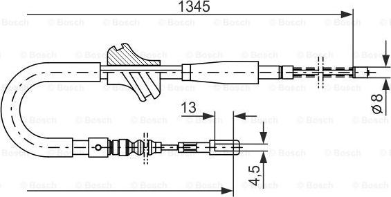 BOSCH 1 987 482 101 - Трос, гальмівна система autocars.com.ua