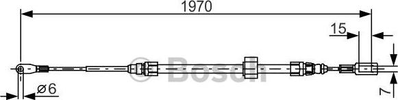 BOSCH 1 987 482 131 - Трос, гальмівна система autocars.com.ua