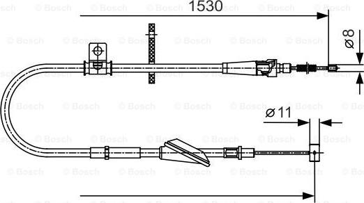 BOSCH 1 987 482 136 - Тросик, cтояночный тормоз avtokuzovplus.com.ua