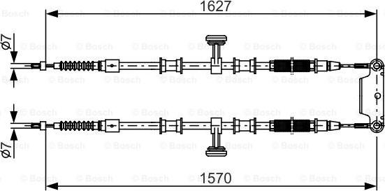 BOSCH 1 987 482 147 - Тросик, cтояночный тормоз avtokuzovplus.com.ua