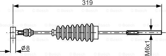 BOSCH 1 987 482 157 - Трос, гальмівна система autocars.com.ua