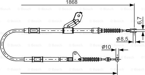 BOSCH 1 987 482 158 - Трос, гальмівна система autocars.com.ua