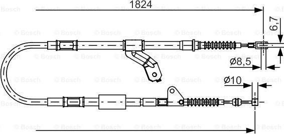 BOSCH 1 987 482 159 - Трос, гальмівна система autocars.com.ua