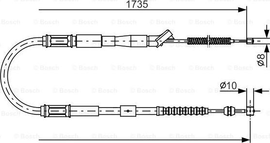 BOSCH 1 987 482 160 - Трос, гальмівна система autocars.com.ua