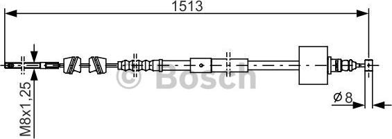 BOSCH 1 987 482 161 - Тросик, cтояночный тормоз avtokuzovplus.com.ua