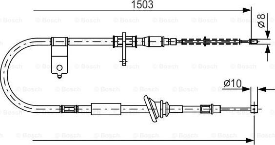 BOSCH 1 987 482 164 - Тросик, cтояночный тормоз avtokuzovplus.com.ua