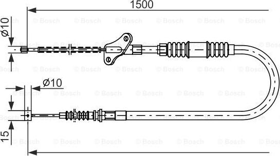 BOSCH 1 987 482 170 - Тросик, cтояночный тормоз autodnr.net