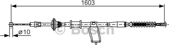 BOSCH 1 987 482 174 - Трос, гальмівна система autocars.com.ua