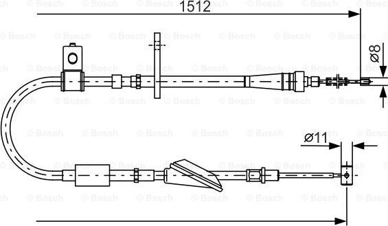 BOSCH 1 987 482 176 - Трос, гальмівна система autocars.com.ua