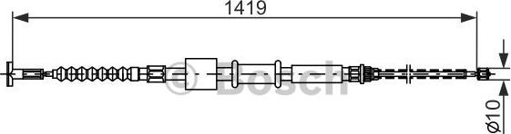 BOSCH 1 987 482 178 - Тросик, cтояночный тормоз autodnr.net