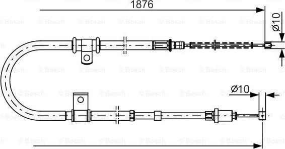 BOSCH 1 987 482 183 - Тросик, cтояночный тормоз avtokuzovplus.com.ua