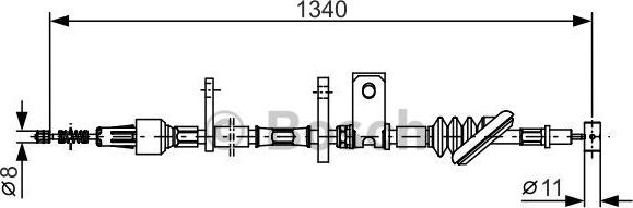 BOSCH 1 987 482 184 - Трос, гальмівна система autocars.com.ua