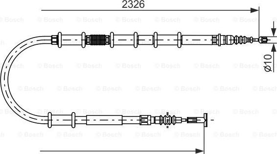 BOSCH 1 987 482 185 - Трос, гальмівна система autocars.com.ua