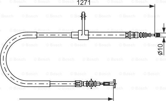 BOSCH 1 987 482 186 - Трос, гальмівна система autocars.com.ua