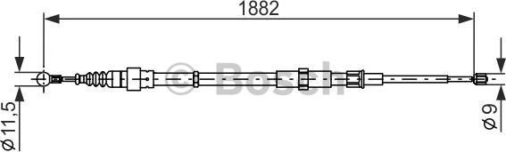 BOSCH 1 987 482 193 - Трос, гальмівна система autocars.com.ua