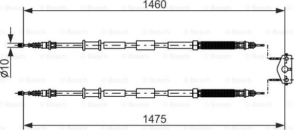 BOSCH 1 987 482 198 - Трос, гальмівна система autocars.com.ua