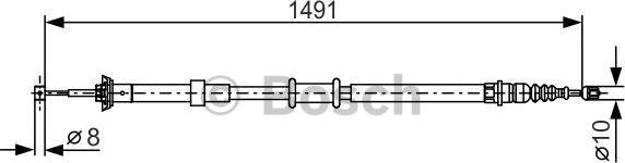 BOSCH 1 987 482 202 - Тросик, cтояночный тормоз avtokuzovplus.com.ua