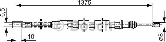 BOSCH 1 987 482 216 - Трос, гальмівна система autocars.com.ua
