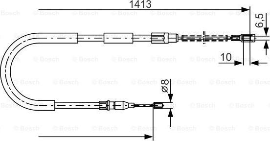 BOSCH 1 987 482 217 - Трос, гальмівна система autocars.com.ua