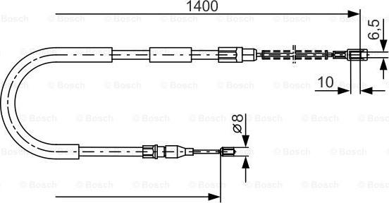 BOSCH 1 987 482 218 - Трос, гальмівна система autocars.com.ua