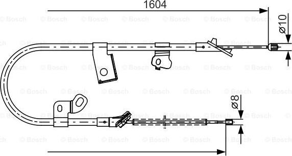 BOSCH 1 987 482 220 - Тросик, cтояночный тормоз avtokuzovplus.com.ua