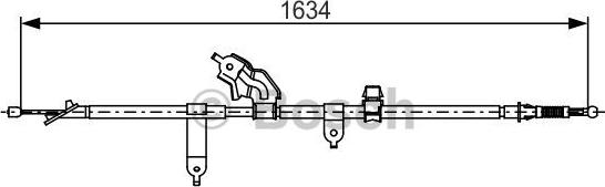 BOSCH 1 987 482 222 - Трос, гальмівна система autocars.com.ua